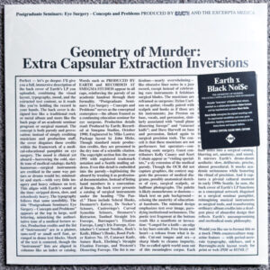 Earth , Black Noi$e ‎– Geometry Of Murder : The Extra Capsular Extraction Inversions